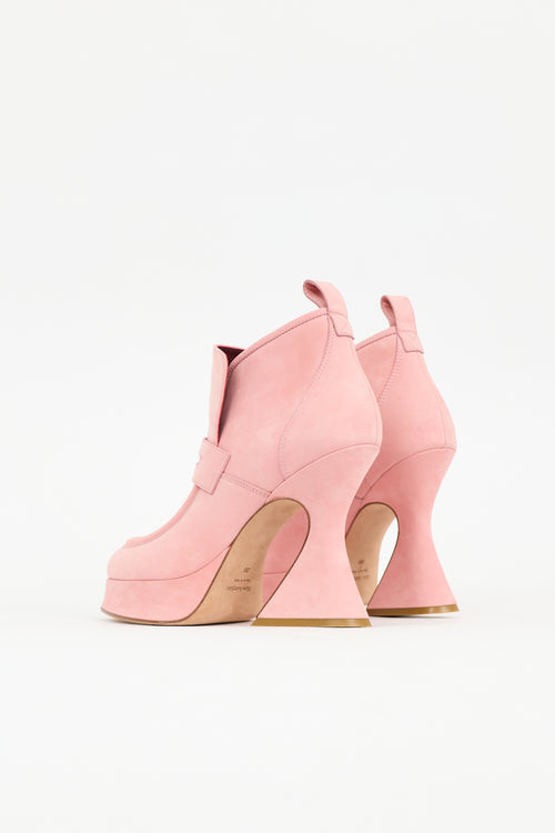 Sies Marjan Suede Platform Loafer Heel