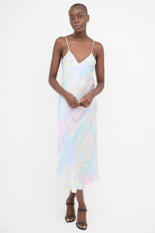 Silk Laundry Silk Tie Dye Dress