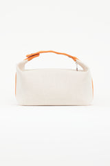 Hermès Beige & Orange Bride-A-Brac Large Pouch