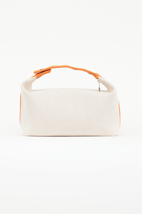 Hermès Beige & Orange Bride-A-Brac Large Pouch
