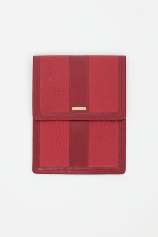 Burberry Red Leather Tablet Case