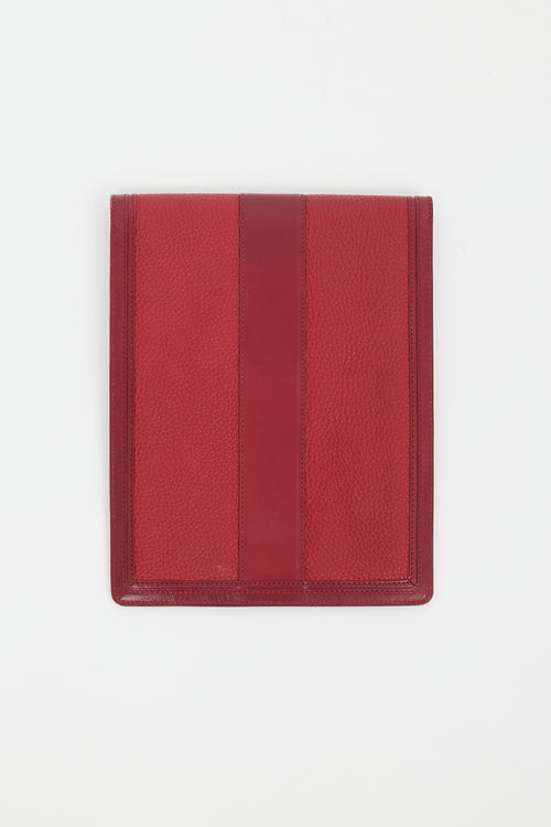 Burberry Red Leather Tablet Case