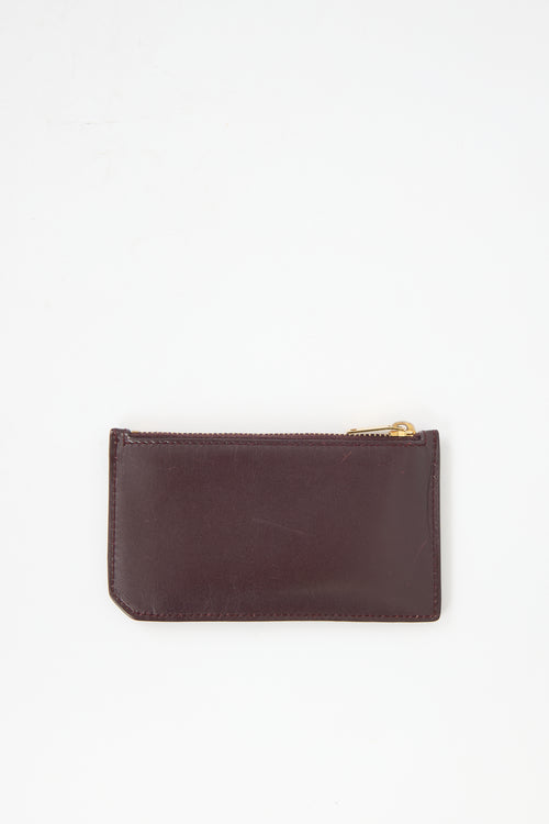 Saint Laurent Leather Fragment Card Holder