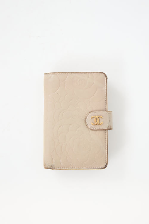 Chanel Camelia CC Embossed Leather Wallet