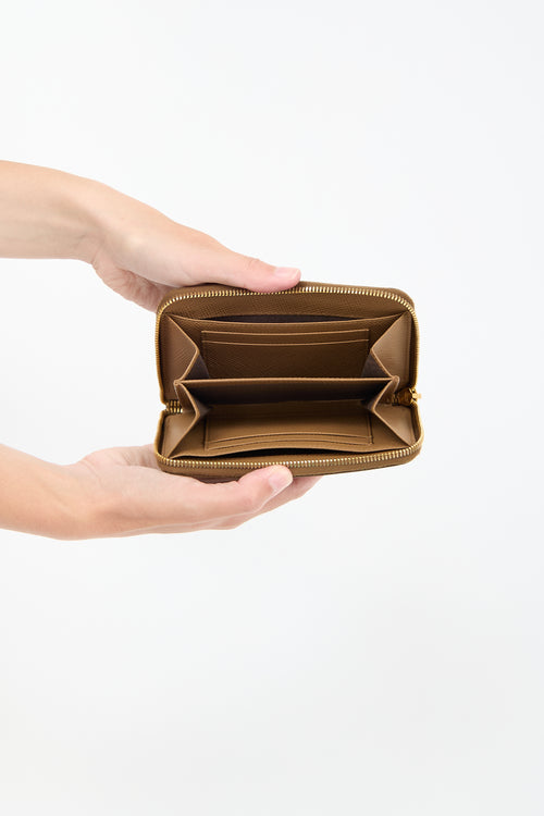 Prada Saffiano Leather Zip Wallet
