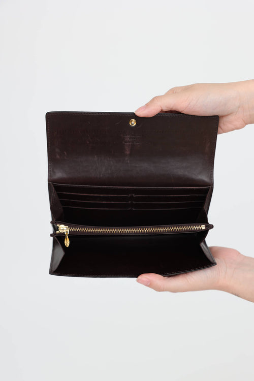 Louis VuittonMonogram Vernis Patent Sarah Wallet