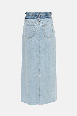 SLVRLAKE Re-Work Dallas Double Waistband Skirt