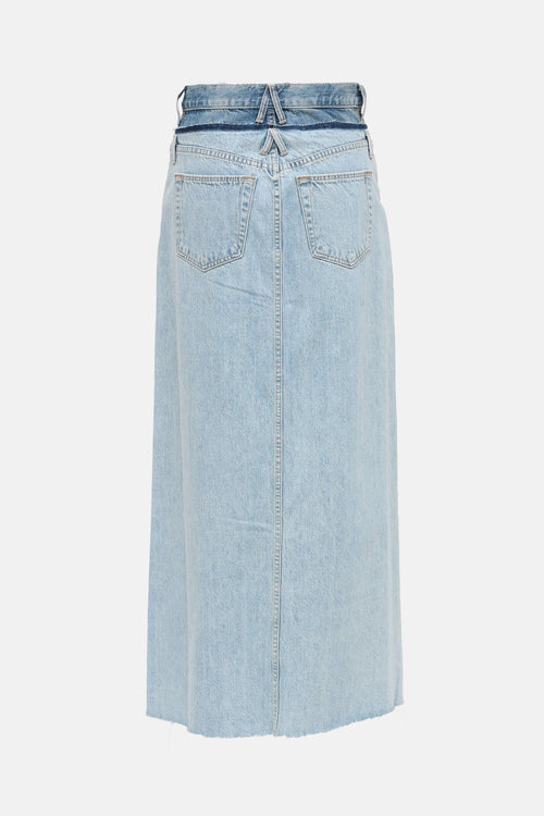 SLVRLAKE Re-Work Dallas Double Waistband Skirt