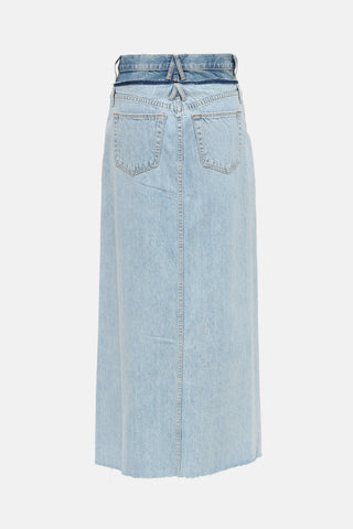 SLVRLAKE Re-Work Dallas Double Waistband Skirt