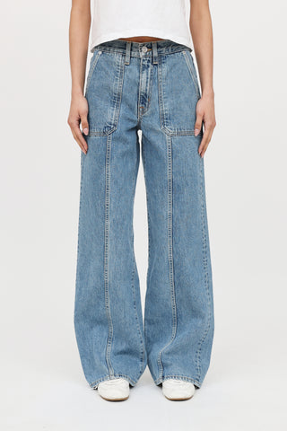 SLVRLAKE Grace Cargo Seam Jeans