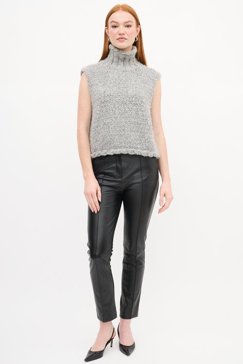 Smythe X Augden Grey Knit Sleeveless Sweater