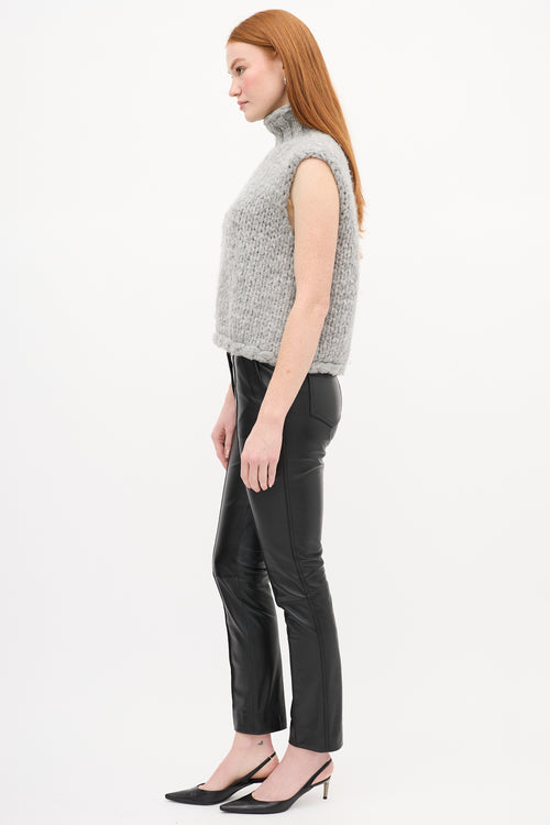 Smythe X Augden Grey Knit Sleeveless Sweater