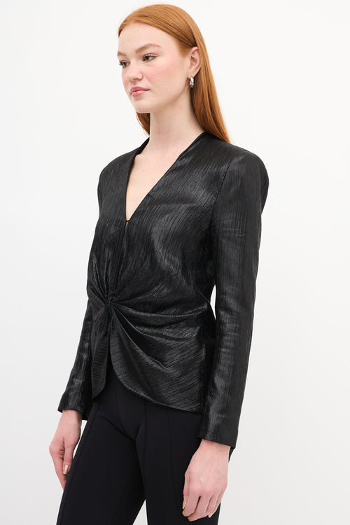 Smythe X Greta Constantine Black Tinsel Top