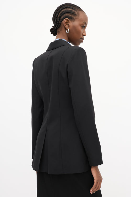 Smythe Black Wool Zip Sleeve Blazer