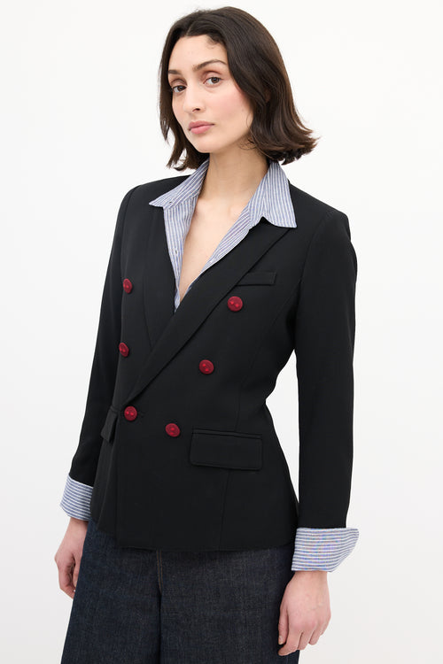 Smythe Black Double Breasted Blazer