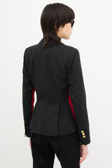 Smythe One Button Racing Stripe Blazer