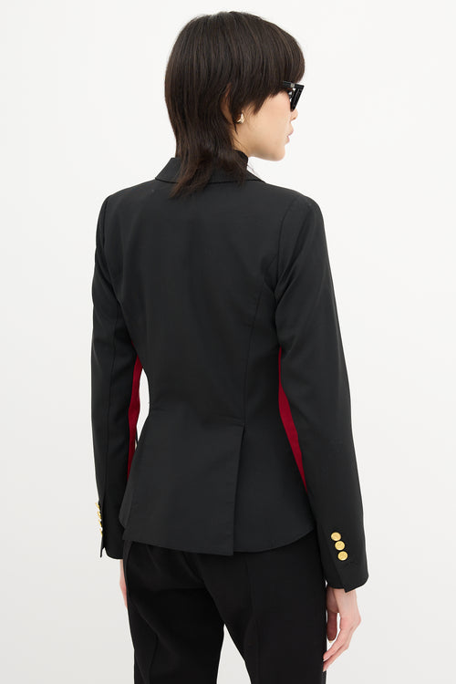 Smythe One Button Racing Stripe Blazer