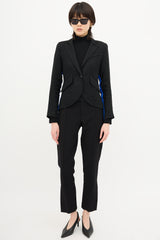 Smythe One Button Tux Stripe Blazer