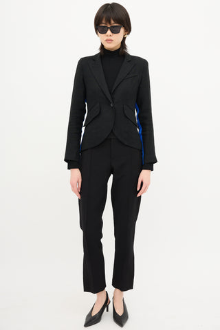 Smythe One Button Tux Stripe Blazer