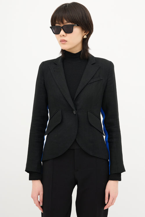 Smythe One Button Tux Stripe Blazer