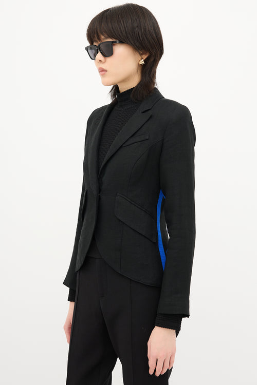 Smythe One Button Tux Stripe Blazer