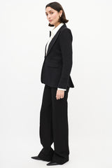 Smythe Sparkly Wool Peak Lapel Blazer