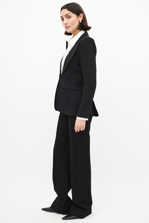 Smythe Sparkly Wool Peak Lapel Blazer