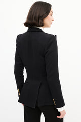 Smythe Sparkly Wool Peak Lapel Blazer
