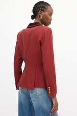 Smythe Tweed Peaked Lapel Blazer