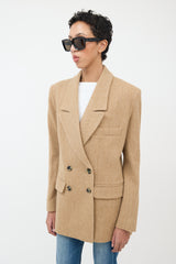 Smythe Herringbone Oversized DB Blazer