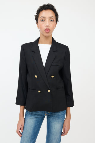 Smythe Black Double Breasted Blazer