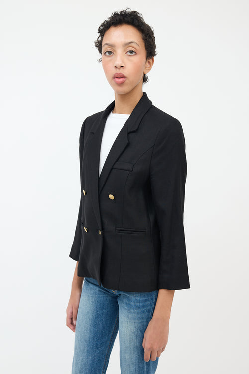 Smythe Black Double Breasted Blazer