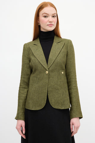 Smythe Green Linen Duchess Blazer