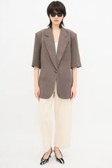 Smythe Short Sleeve Oversized Blazer