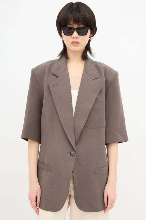 Smythe Short Sleeve Oversized Blazer