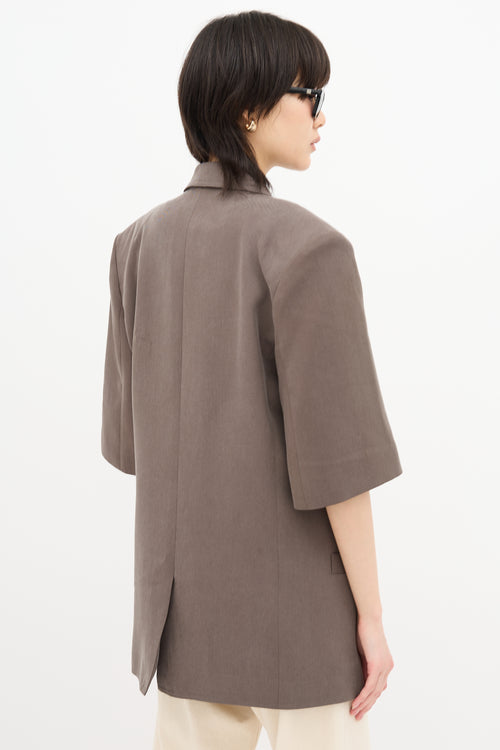 Smythe Short Sleeve Oversized Blazer