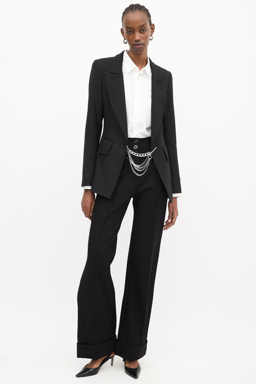 Smythe X Jenny Bird Black Wool & Silver Chain Blazer