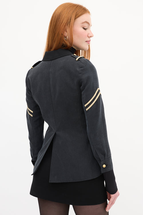 Smythe Dark Grey & Gold Officers Jacket Blazer