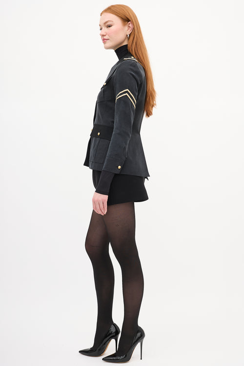 Smythe Dark Grey & Gold Officers Jacket Blazer