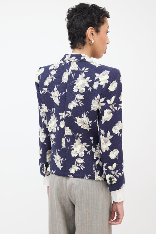 Smythe Navy & Grey Floral Blazer