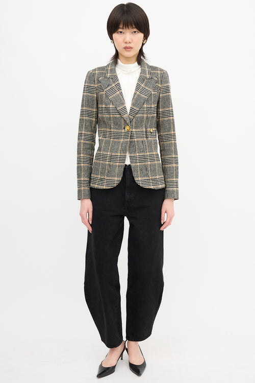 Smythe Plaid Duchess Blazer