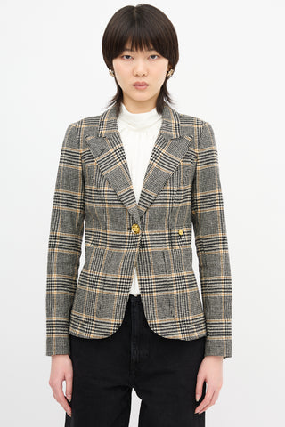 Smythe Plaid Duchess Blazer