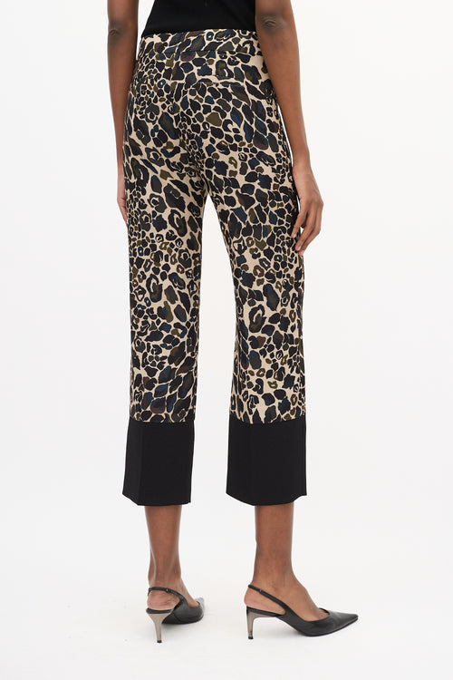 Smythe Green & Beige Camouflage Cropped Trouser