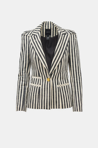 Smythe Striped Three Pocket Blazer