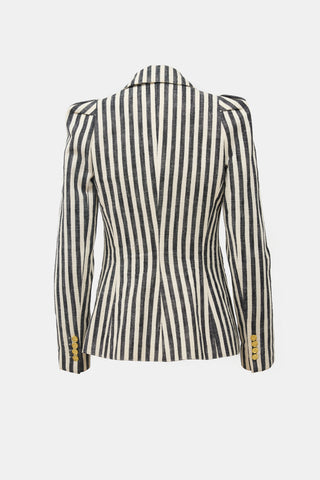 Smythe Striped Three Pocket Blazer