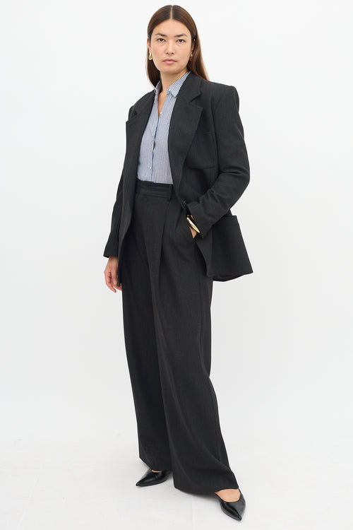 Smythe Pleated Wide Leg Trouser
