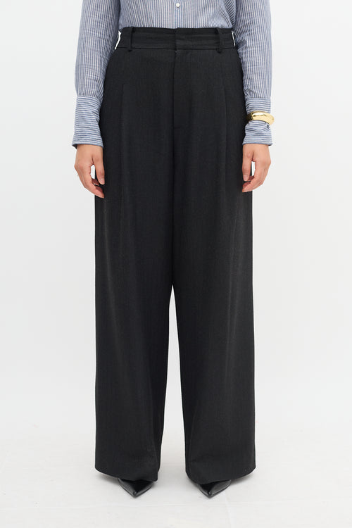 Smythe Pleated Wide Leg Trouser