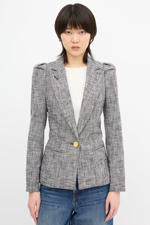 Smythe Crosshatch Box Pleat Blazer