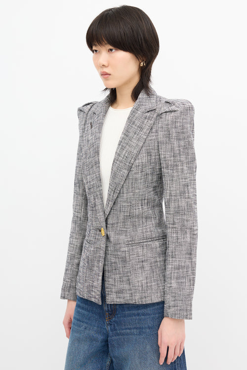 Smythe Crosshatch Box Pleat Blazer