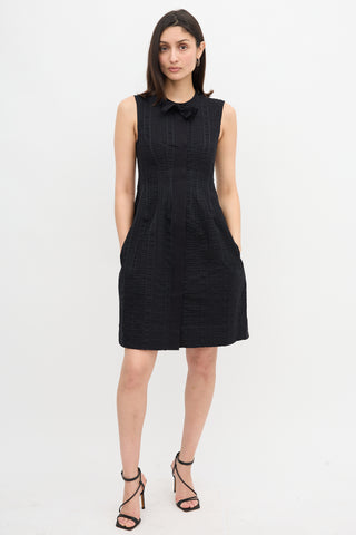 Sportmax Puckered Stripe Dress
